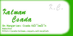 kalman csada business card